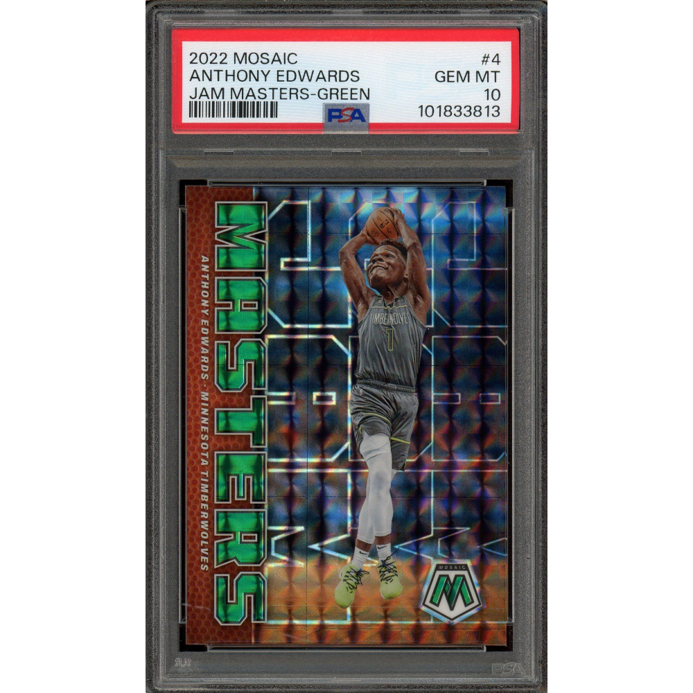 Anthony Edwards 2022 Panini Mosaic Jam Masters Green Mosaic Card