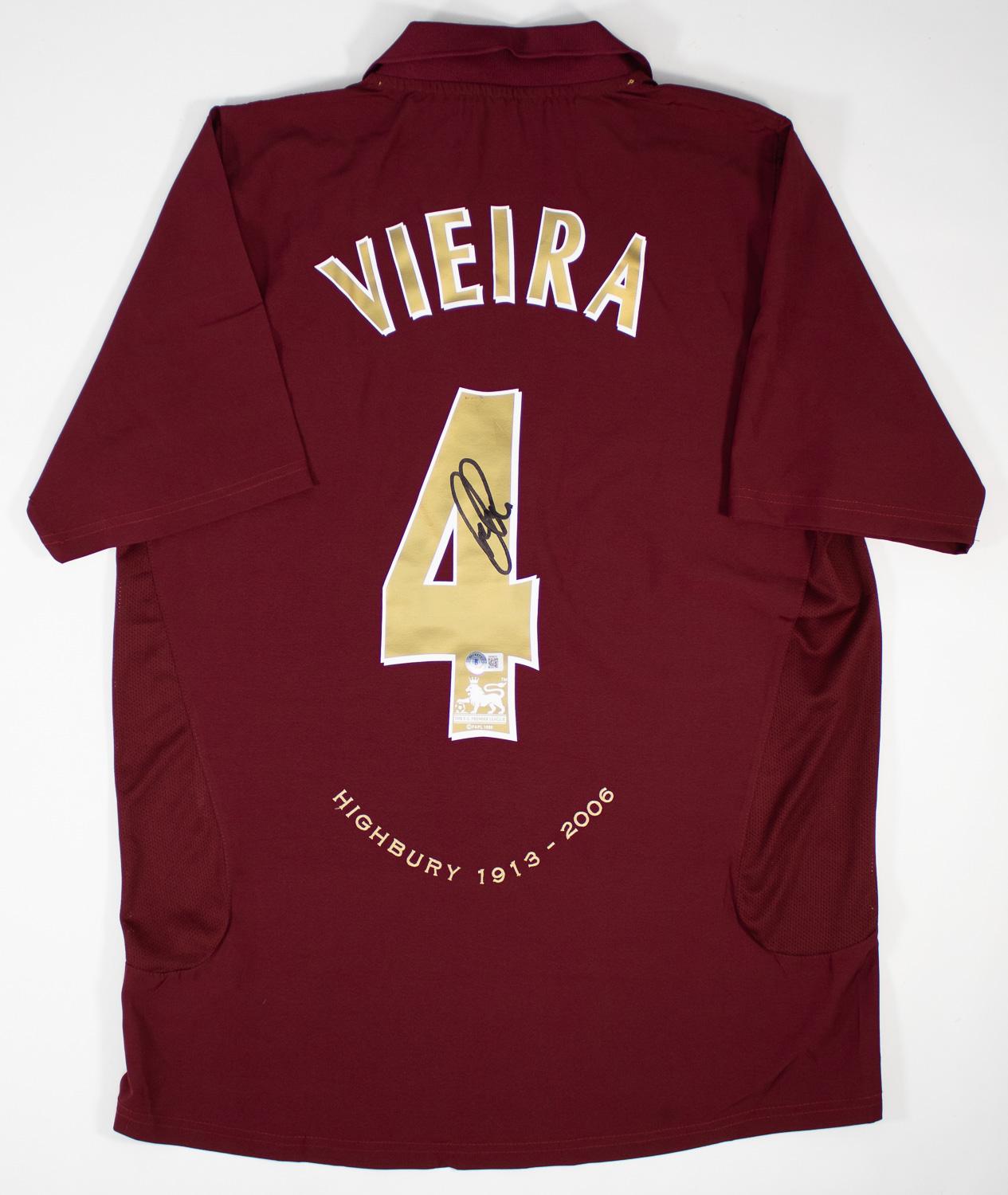 Patrick Vieira Signed Arsenal F.C. Nike Soccer Jersey (Beckett