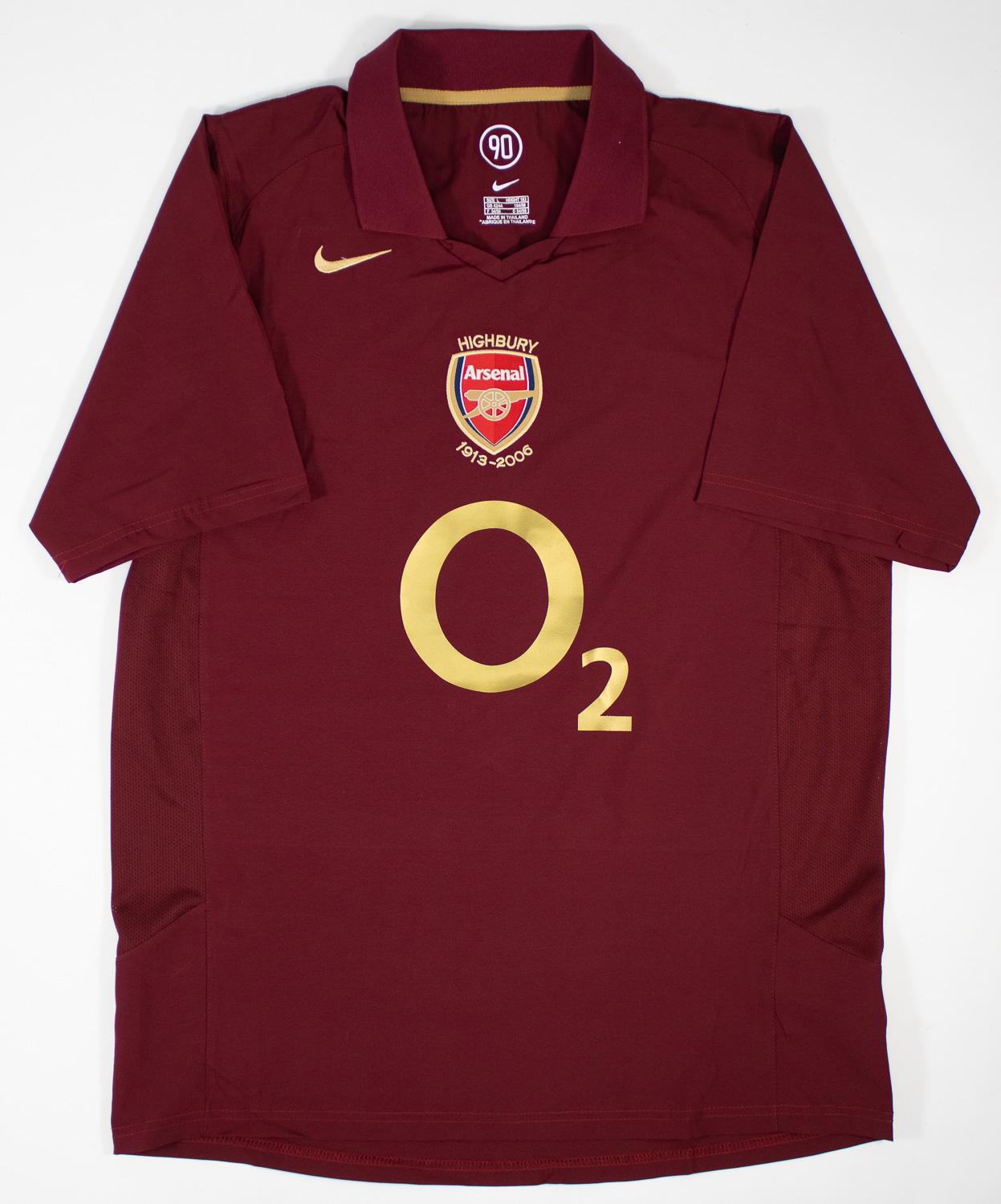 Patrick Vieira Signed Arsenal F.C. Nike Soccer Jersey (Beckett