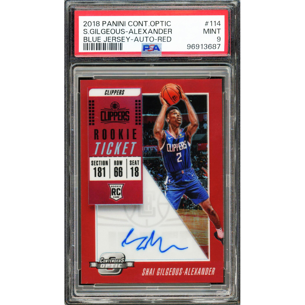 Shai Gilgeous Alexander 2018 Panini Contenders Optic Red Blue