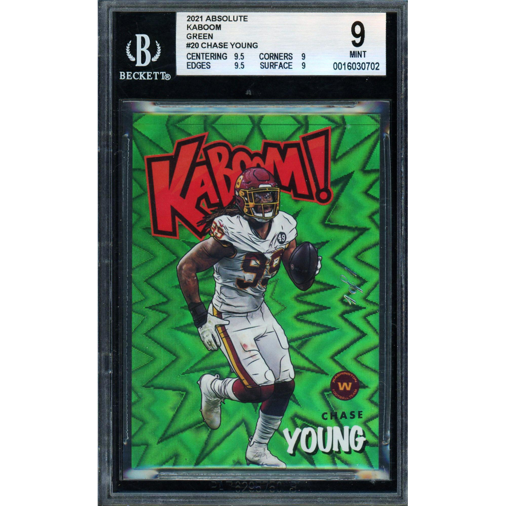 Chase Young 2021 Panini Absolute Kaboom! Green Card 1/1! BGS 9 | Auction of  Champions