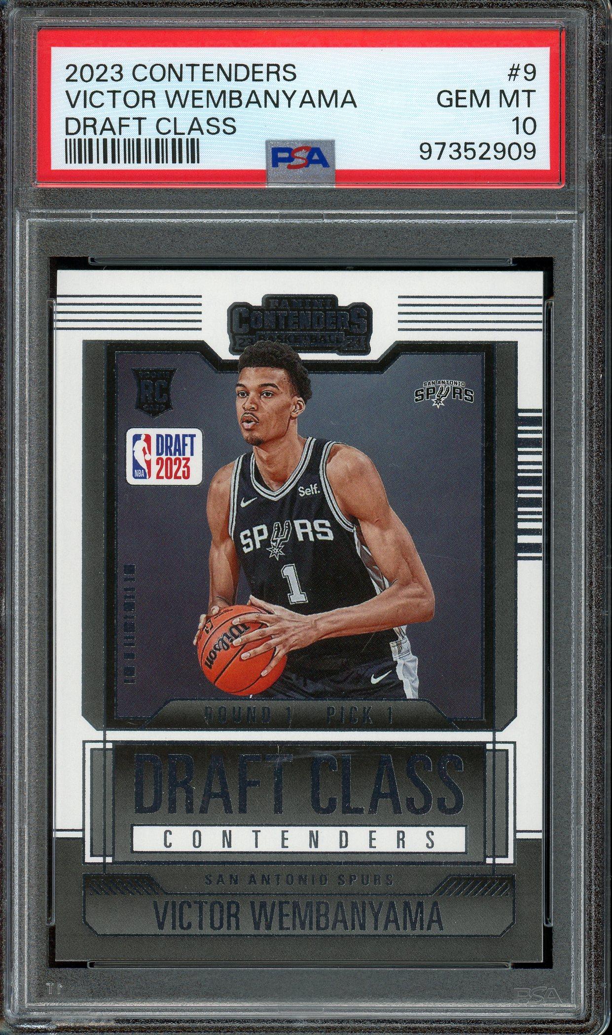 Victor Wembanyama 2023 Panini Contenders Draft Class Rookie Card #9 PSA Gem  Mint 10! | Auction of Champions