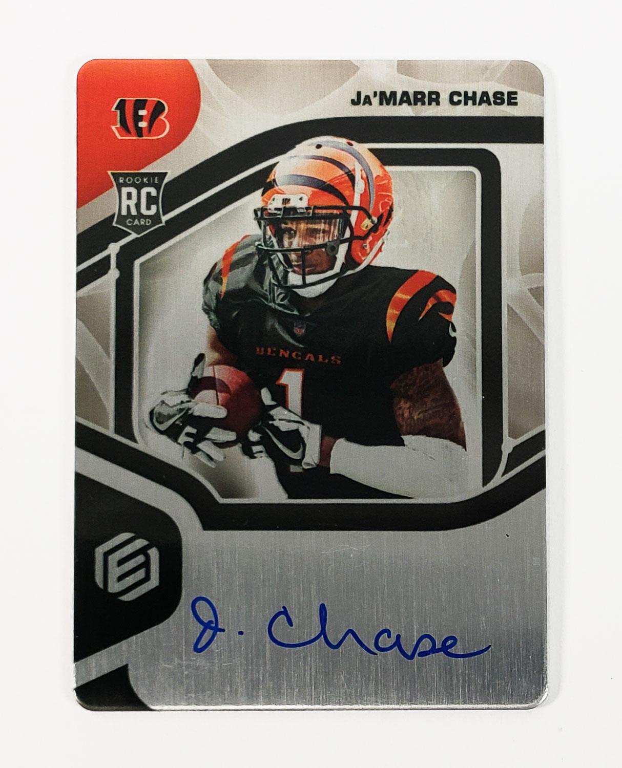 Ja'Marr Chase 2021 Panini Elements Autograph Rookie Card 66/99