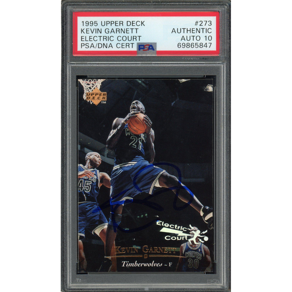 Kevin Garnett Signed 1995 Upper Deck Electric Court Rookie Card