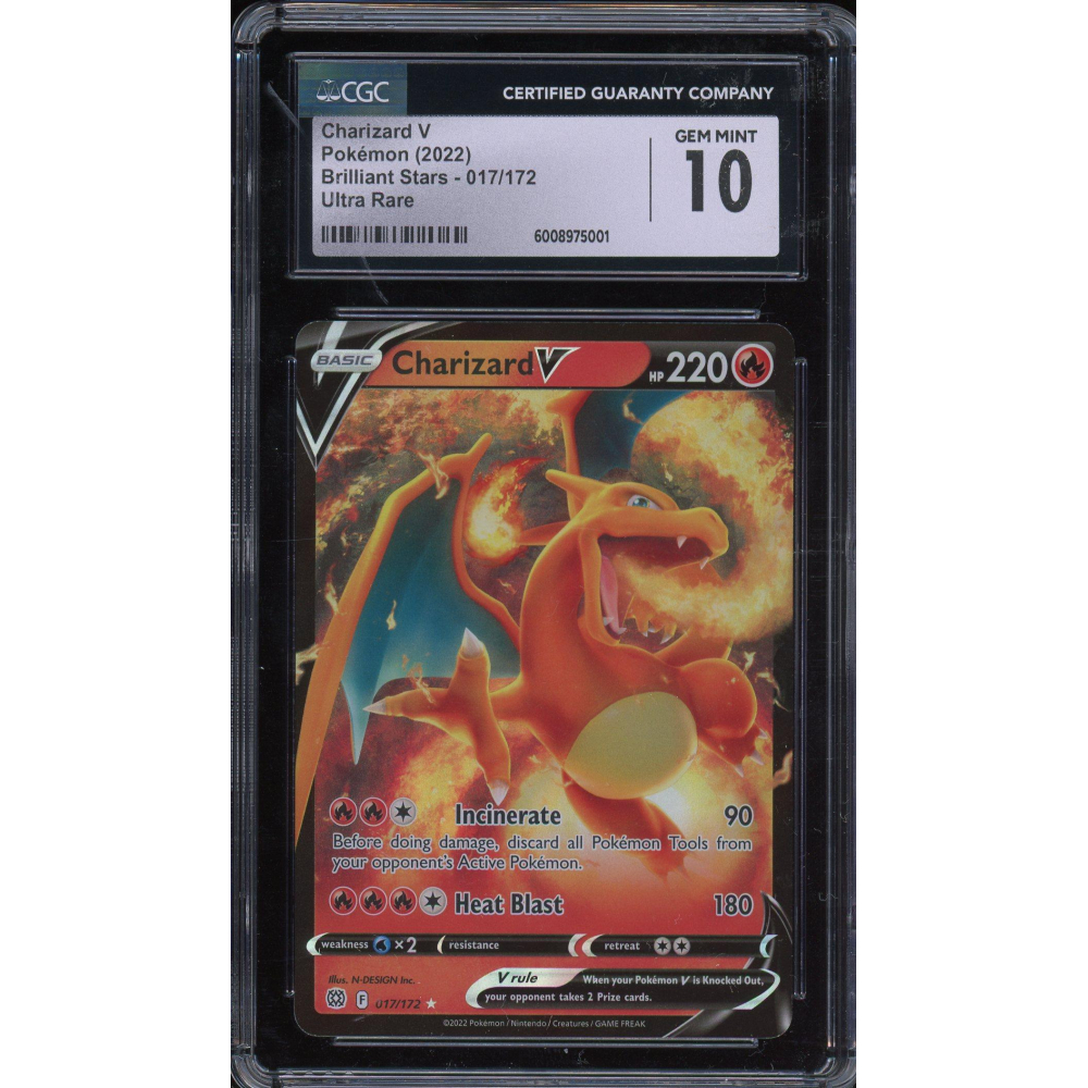 Charizard V 2022 Pokemon Brilliant Stars Ultra Rare Card 17/172 CGC Gem  Mint 10! | Auction of Champions