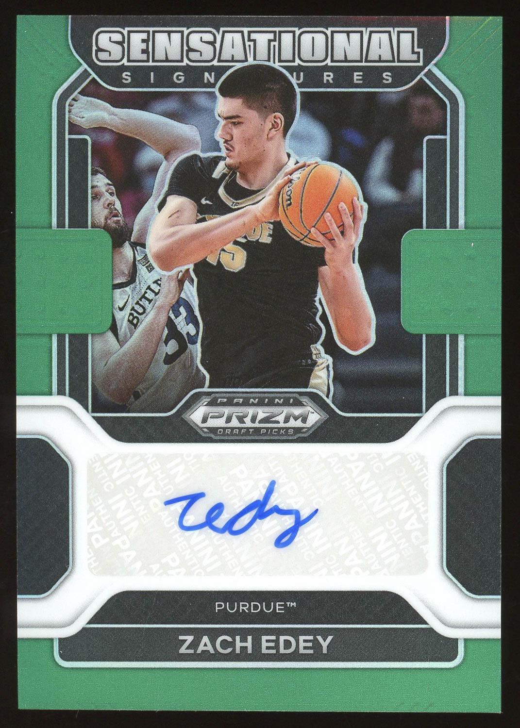 Zach Edey 2022 Panini Prizm Draft Picks Sensational Signatures