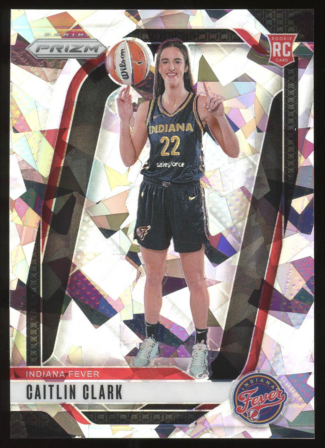 Caitlin Clark 2024 Panini Prizm Cracked Ice Rookie Card #145