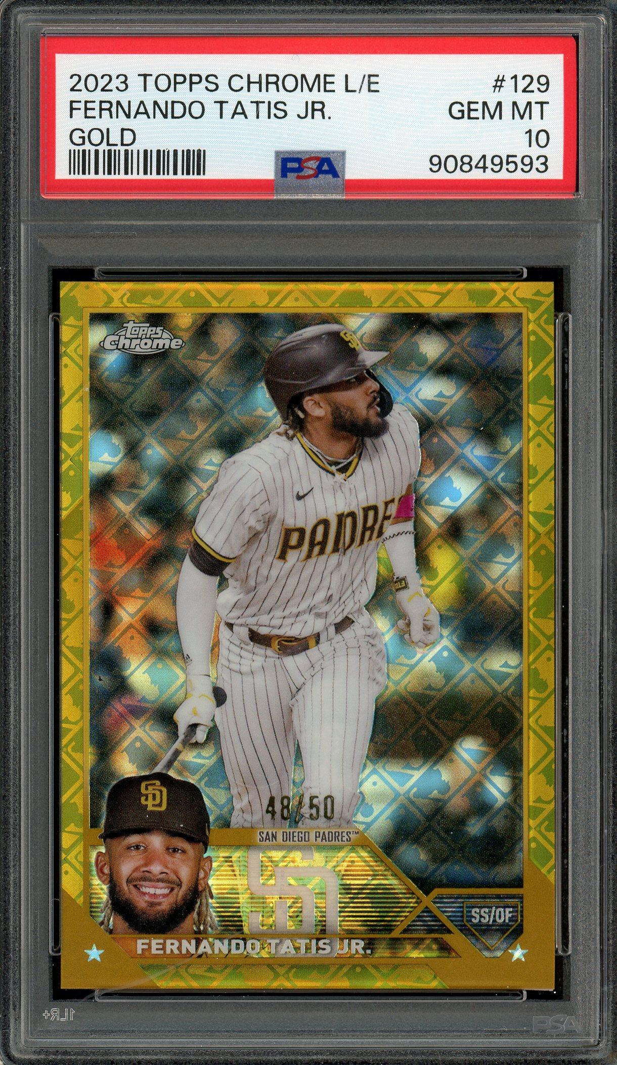 Fernando Tatis Jr. 2023 Topps Chrome Logofractor Edition Gold Card
