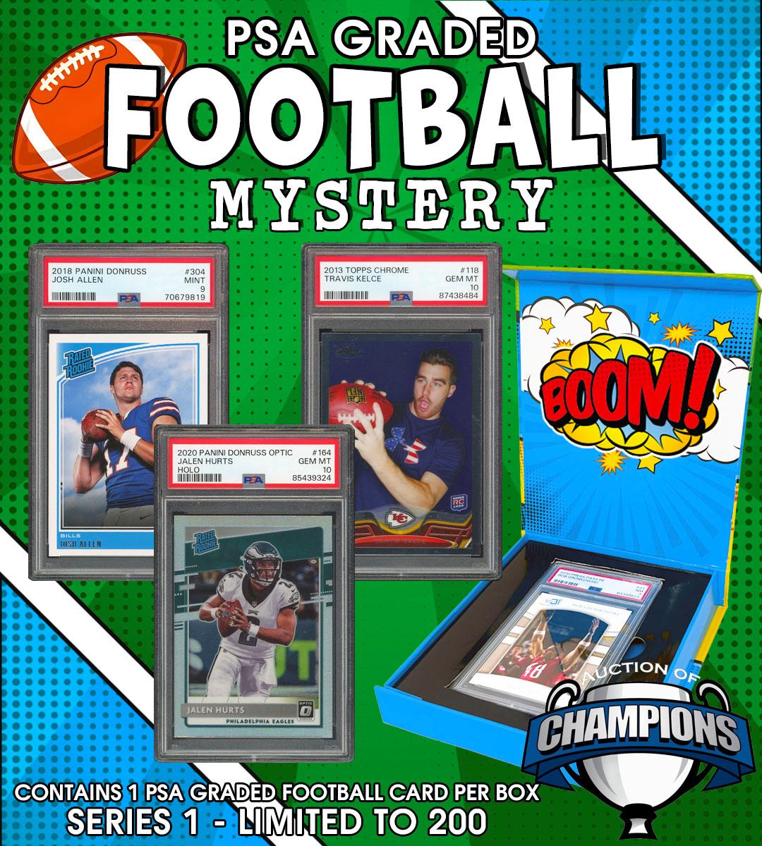 graded sports card mystery box Three Baseball Cards Gift Box: MLB Edition │Three Premium PSA/BGS Graded 10, 9.5 or 9 Cards │Potential Rookie Autographs & Numbered RC Refractors│Gift for Baseball Fans│by Slabs of Heat Mystery Packs | Premium Graded