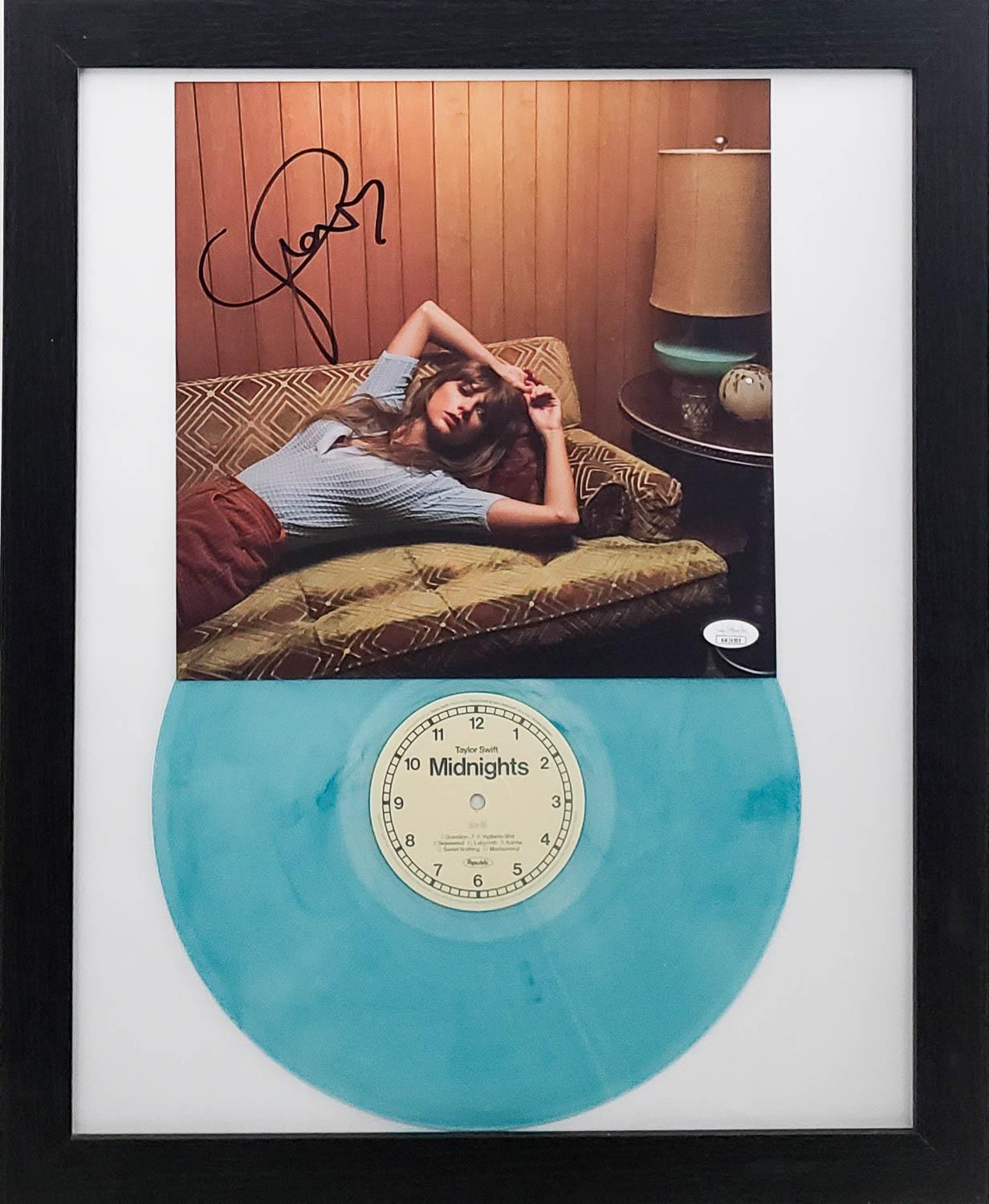 Taylor Swift Signed 'Midnights' Vinyl Record Album Insert in a