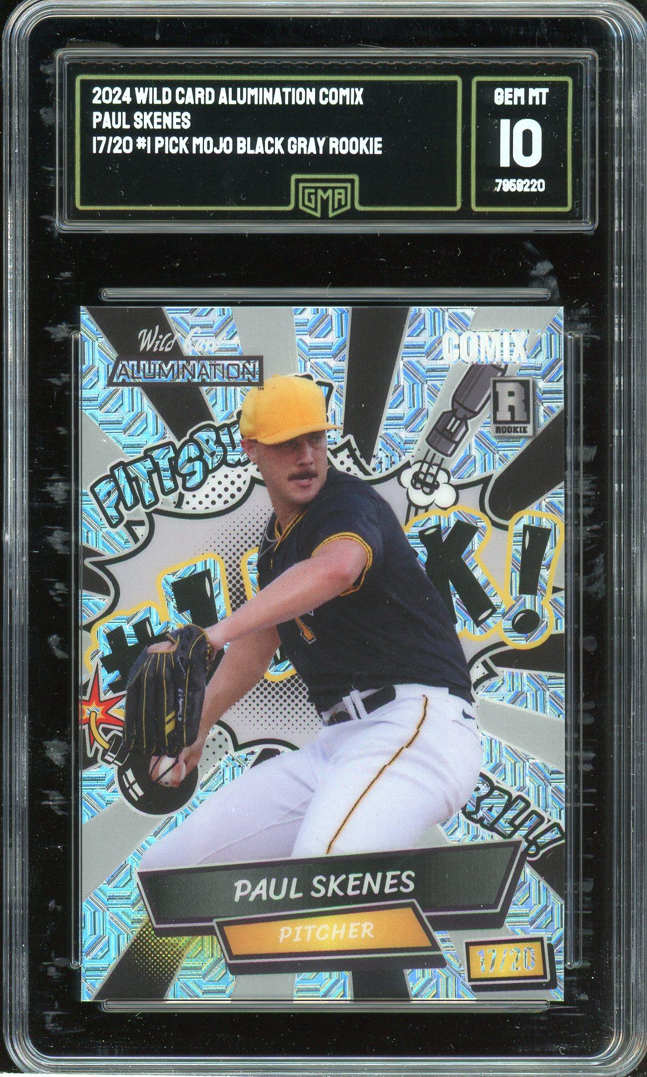 Paul Skenes 2024 Wild Card Alumination Comix #1 Pick Mojo Black