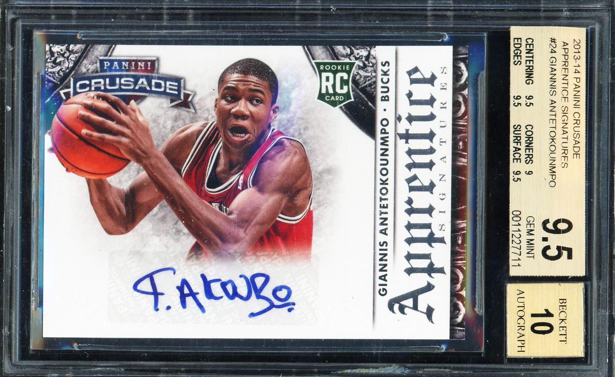 Giannis Antetokounmpo 2013 Panini Crusade Apprentice Autograph