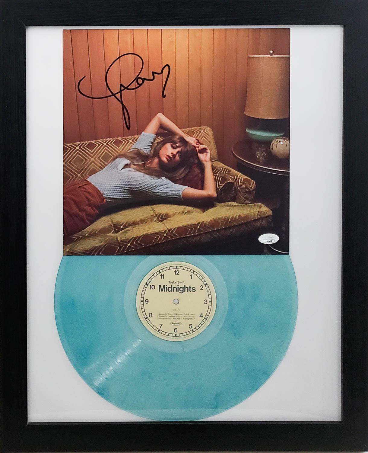 Taylor Swift Signed 'Midnights' Vinyl Record Album Insert in a