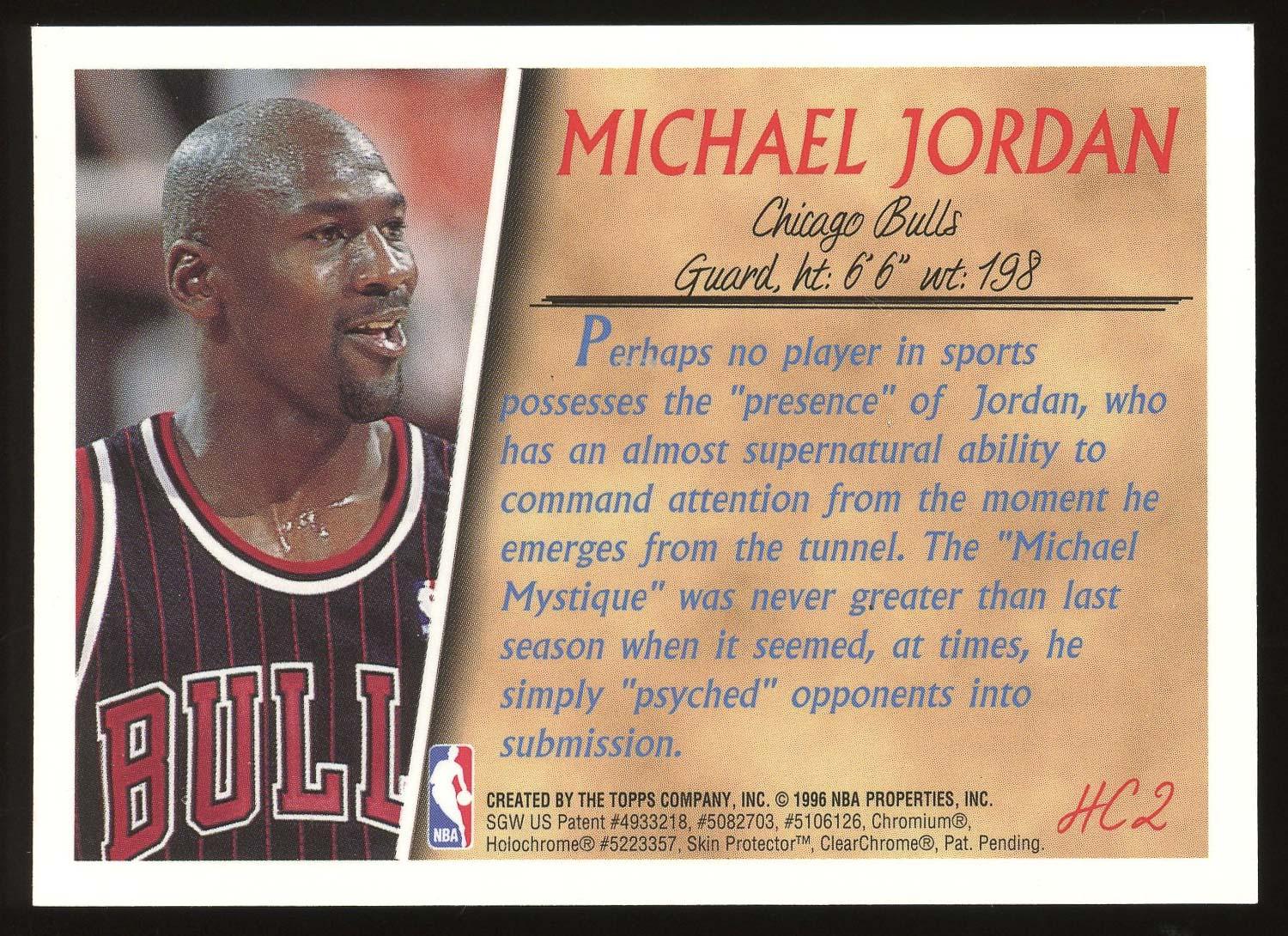 希少】Michael Jordan 1996 Topps Refractor