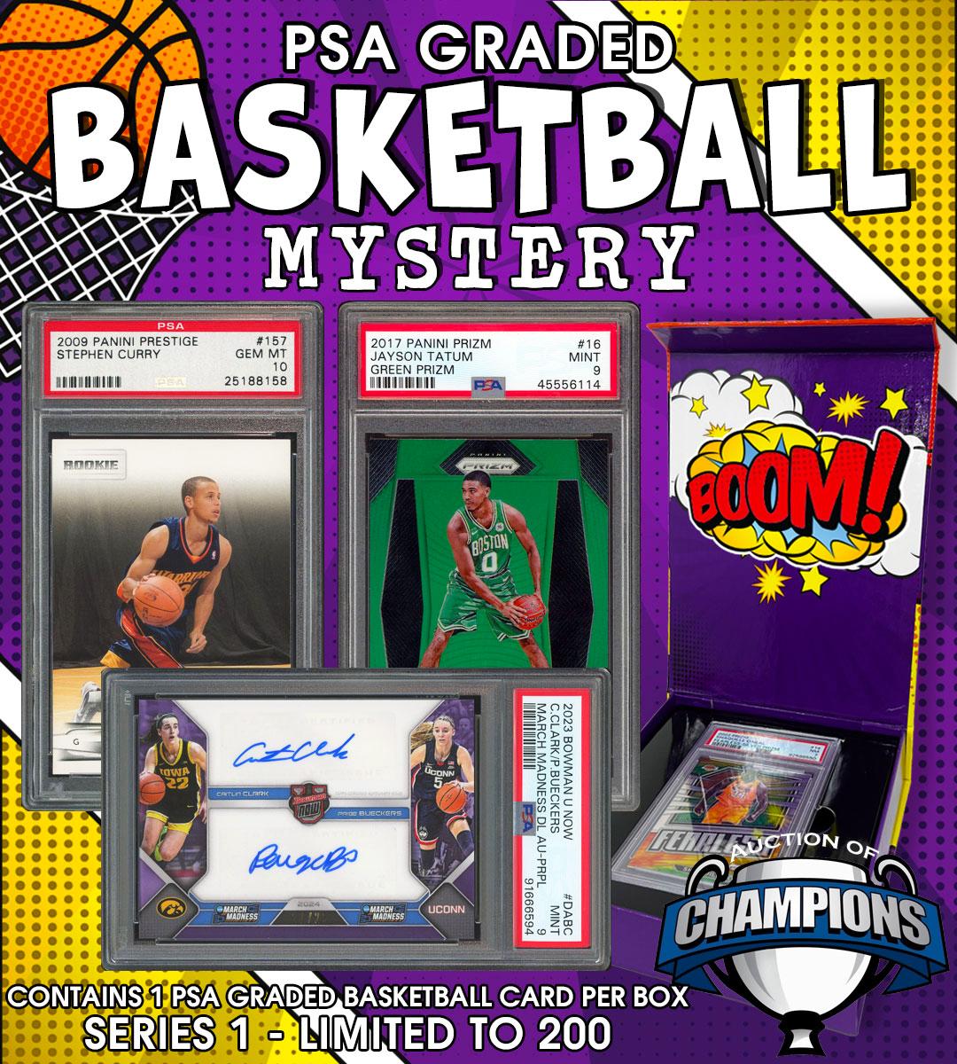 PSA Graded Basketball Mystery BOOM BOX, Series 1! Limited to only 200 packs! | Auction of Champions PSA Graded Basketball Mystery BOOM BOX, Series 1! Limited to only 200 packs! | Auction of Champions