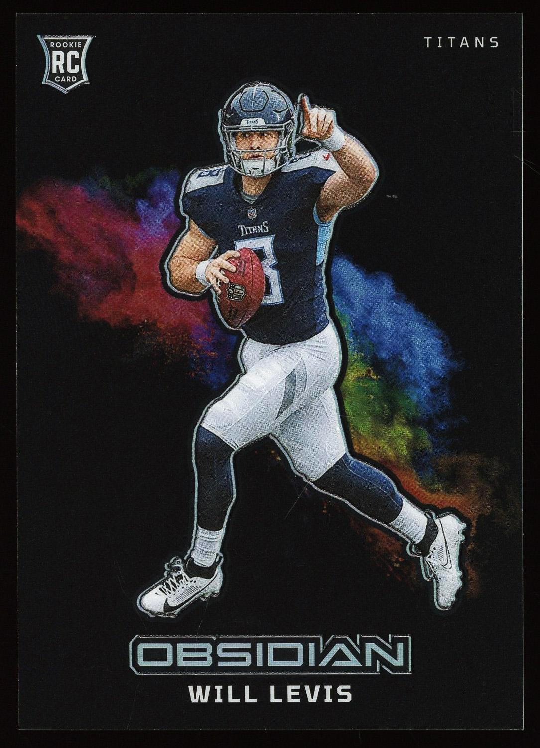 Will Levis 2023 Panini Obsidian Black Color Blast Rookie Card #18