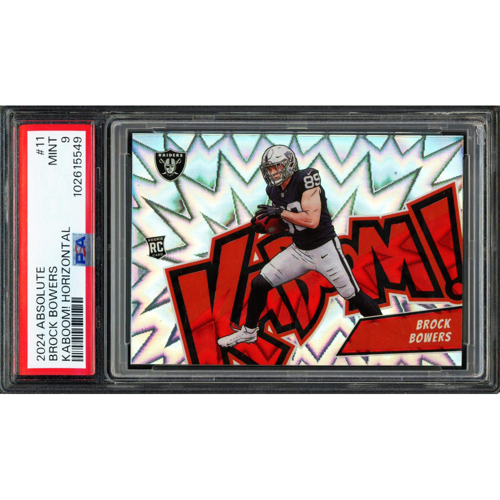 Brock Bowers 2024 Panini Absolute Kaboom! Horizontal Rookie Card