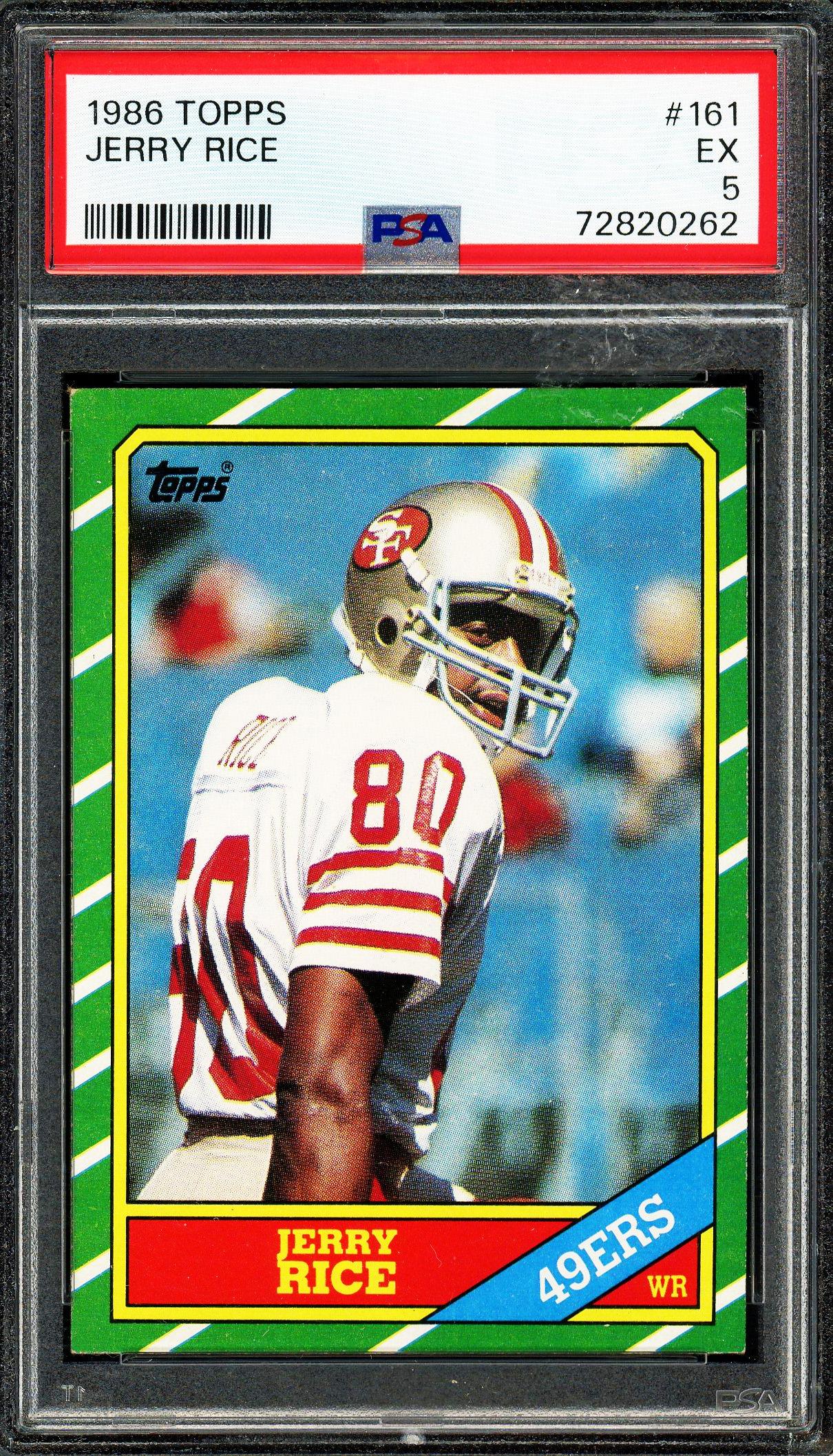 Jerry Rice 1986 Topps Rookie Card #161 PSA 5 | Auction of Champions