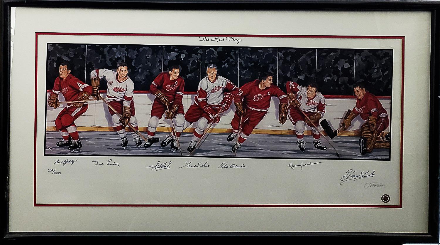 Phelddagrif フェルダグリフ　Amy weber 直筆サインスケッチ Detroit Red Wings Legends Multi-Signed 18