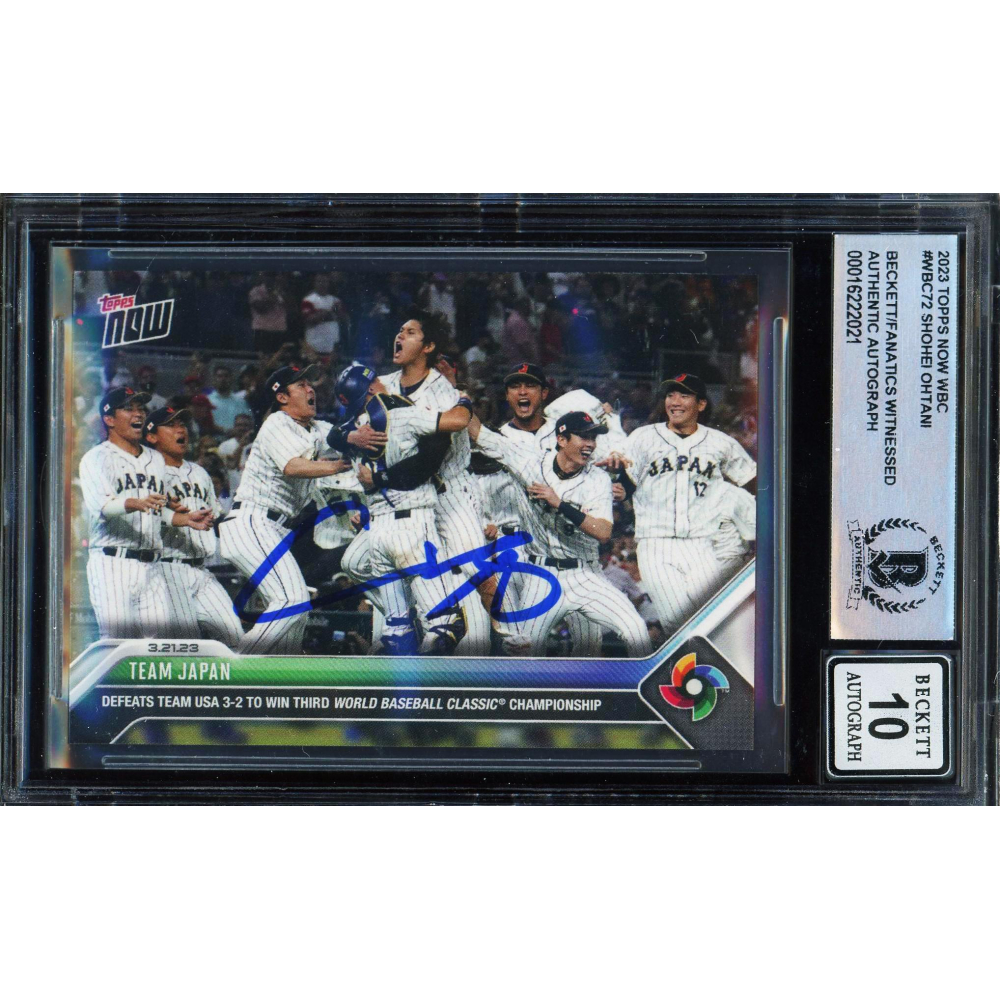 Shohei Ohtani Signed 2023 Topps Now WBC Card BAS w/10/MLB/Fanatics