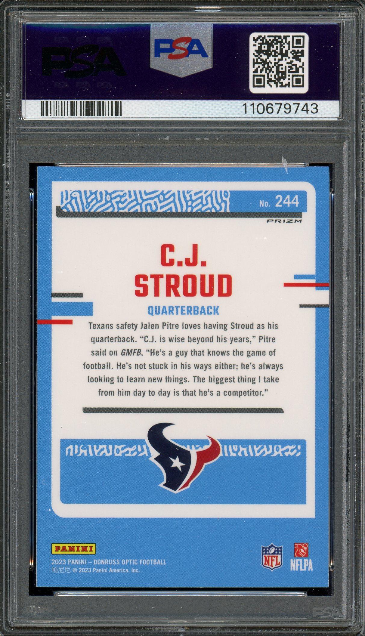 how to make a yugioh card binder Graded 2023 Panini Prizm DP CJ Stroud #102 Rookie RC Football Card PSA main image 1