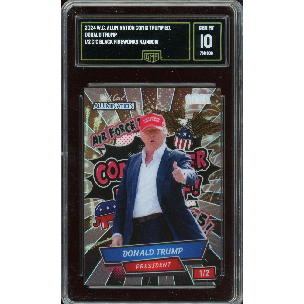 Donald Trump 2024 Wild Card Alumination Comix Trump Edition Black