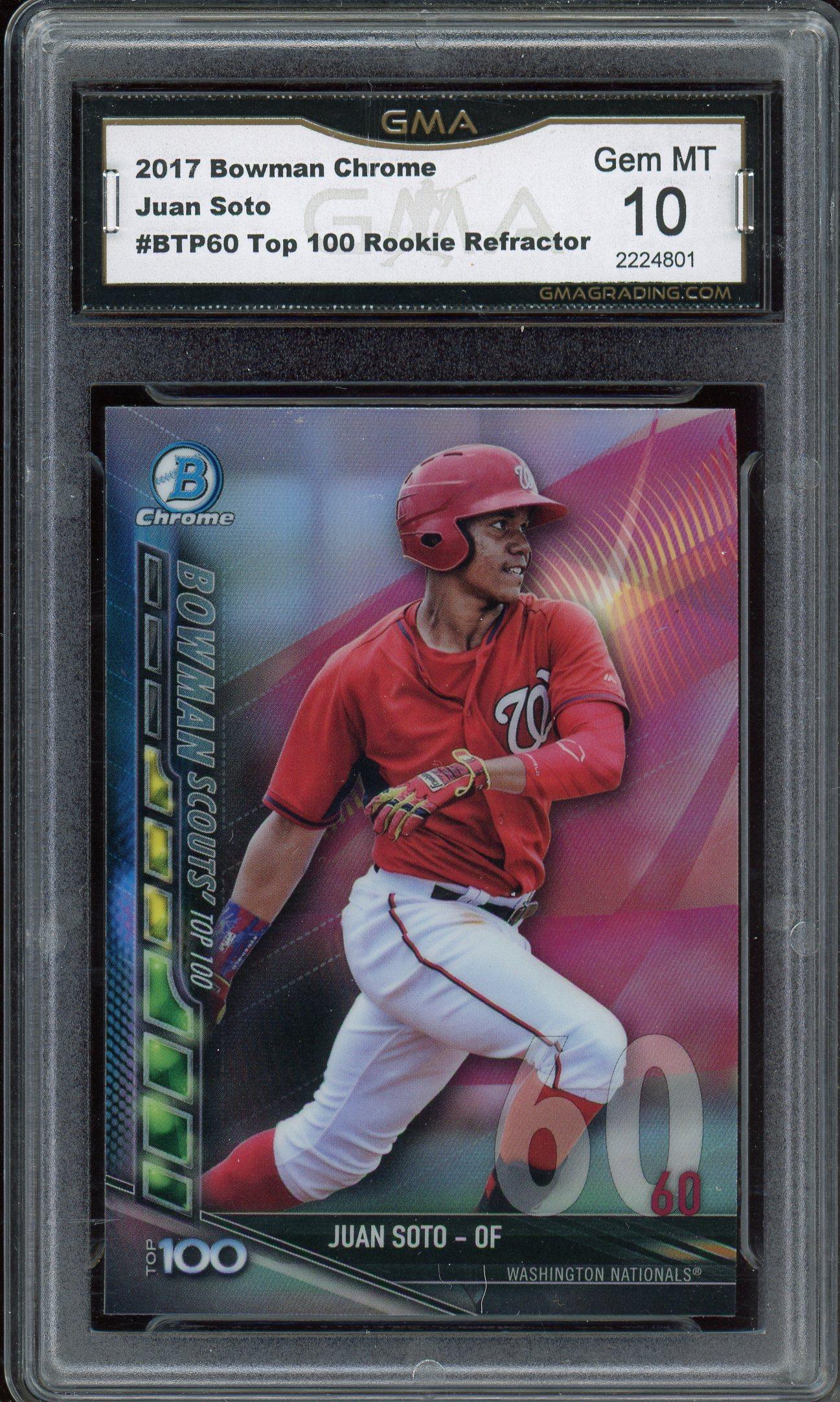 【人気急上昇】 Juan Card Refractor Rookie 100 Top Chrome Bowman 2017 Soto スポーツ選手