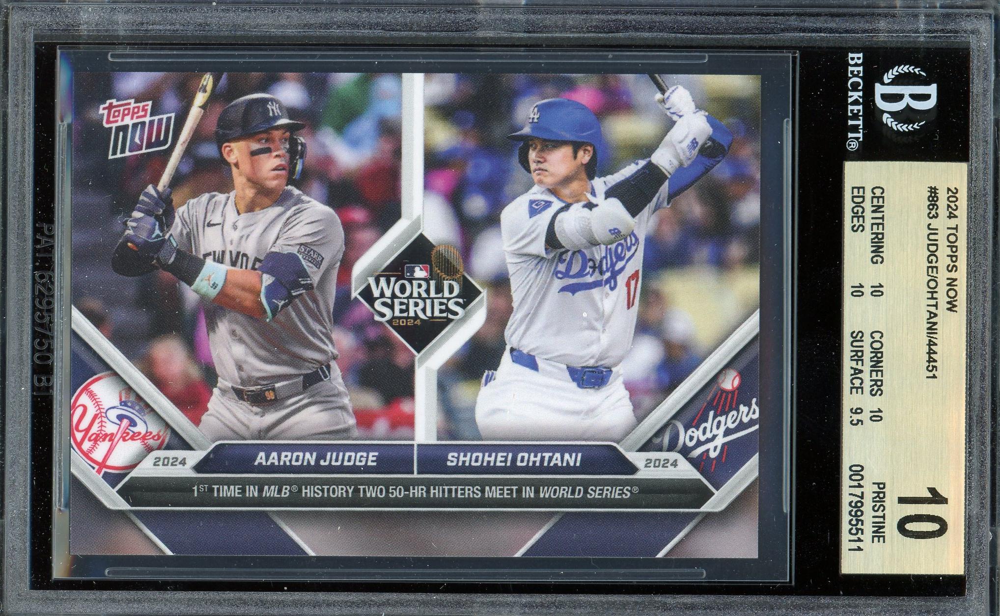 Aaron Judge & Shohei Ohtani 2024 Topps Now Card #863 BGS Pristine 10! |  Auction of Champions