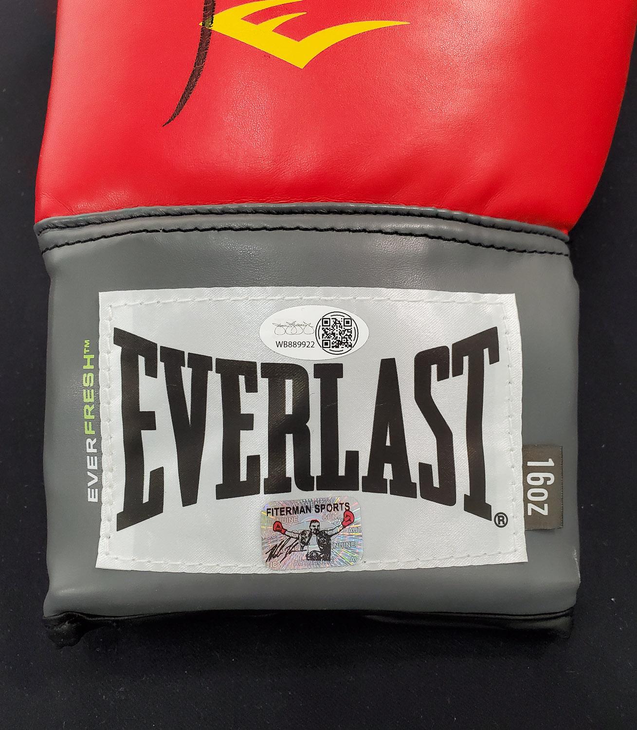 Mike Tyson Signed Red Everlast Boxing Glove (Fiterman Sports