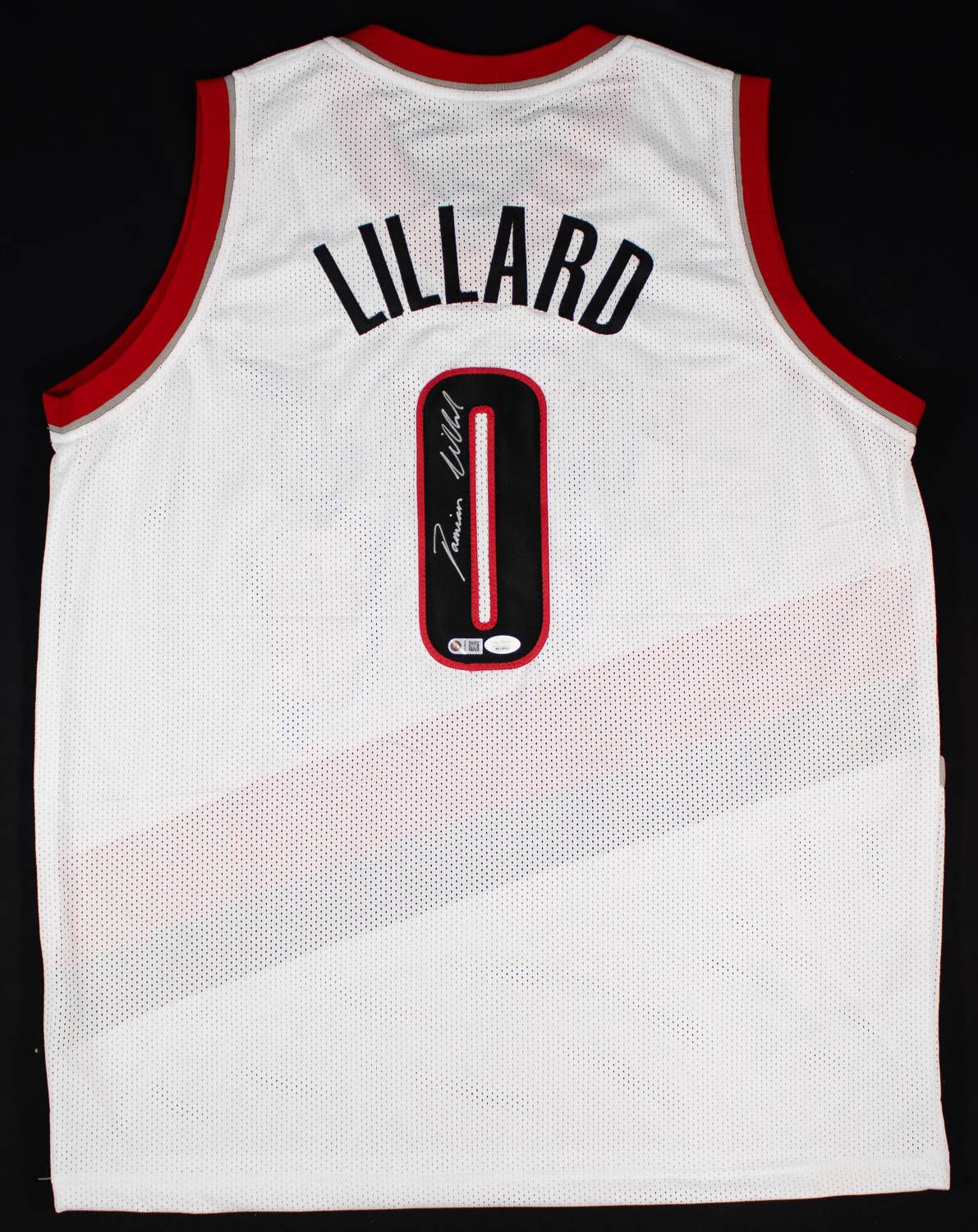 Damian lillard サイン　ユニフォーム Damian Lillard Autograph Portland Red Dame Dollar Swingman