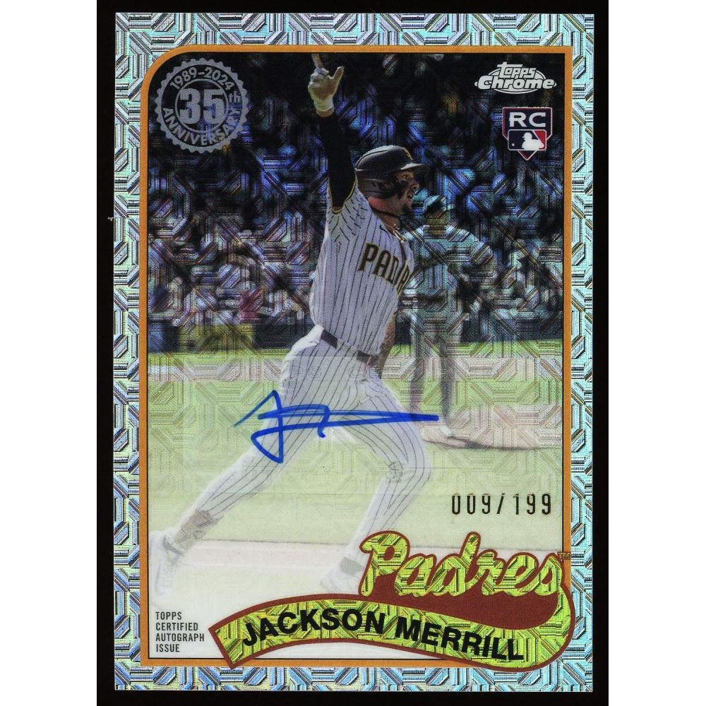 Jackson Merrill 2024 Topps Chrome 35th Anniverary Autograph Rookie