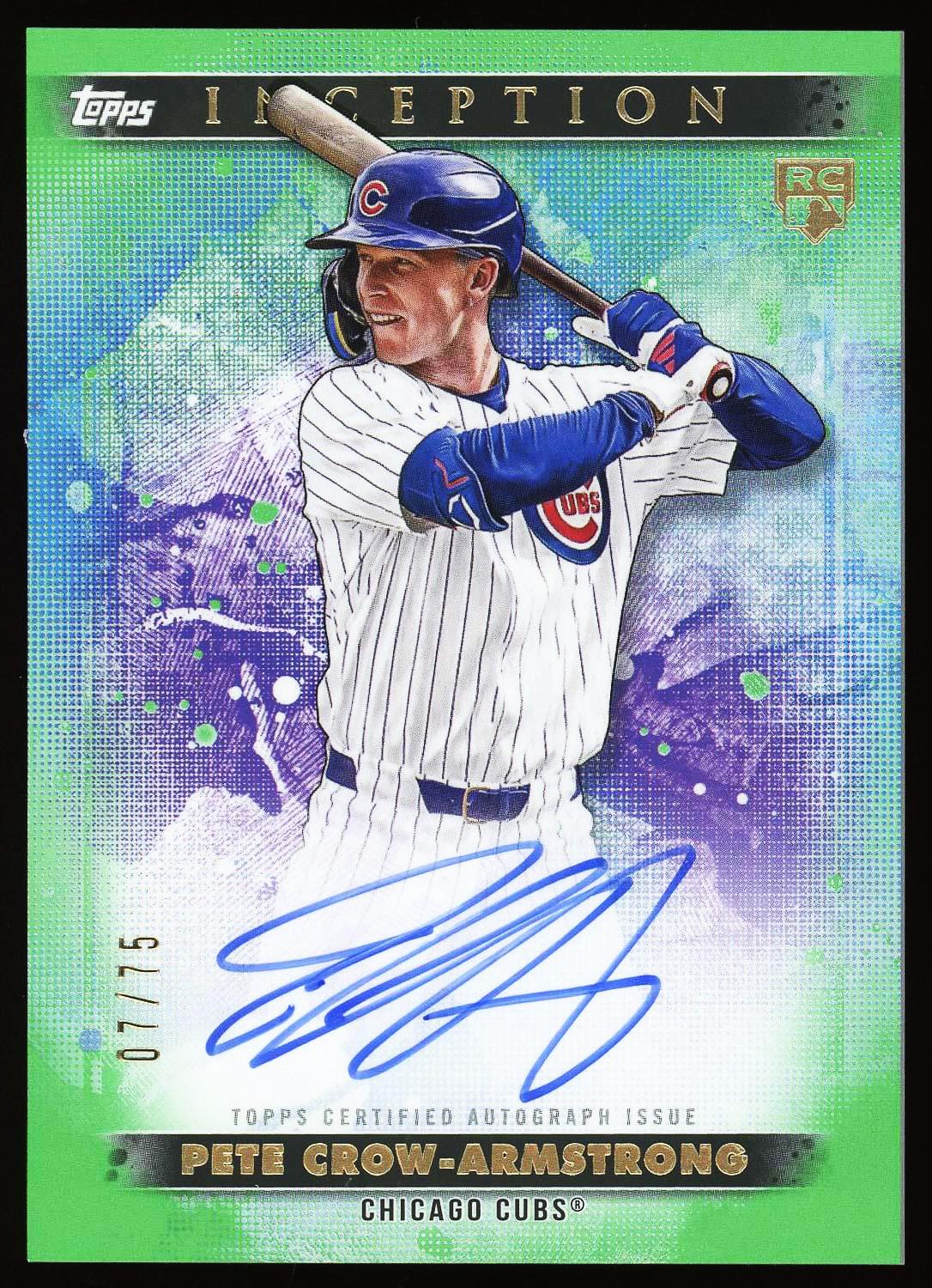 Pete Crow Armstrong 2024 Topps Inception Rookie Autograph Card 7