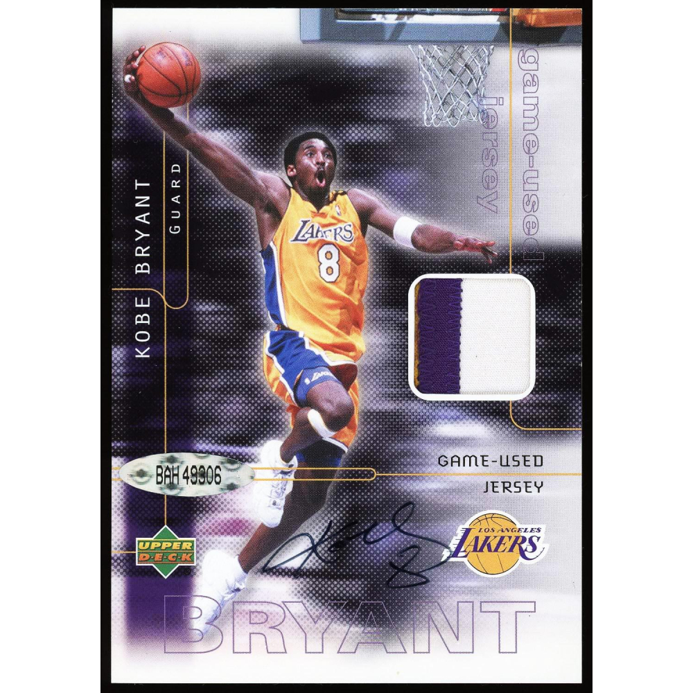 Kobe Bryant Signed 2001 Upper Deck Oversized Game Used Patch