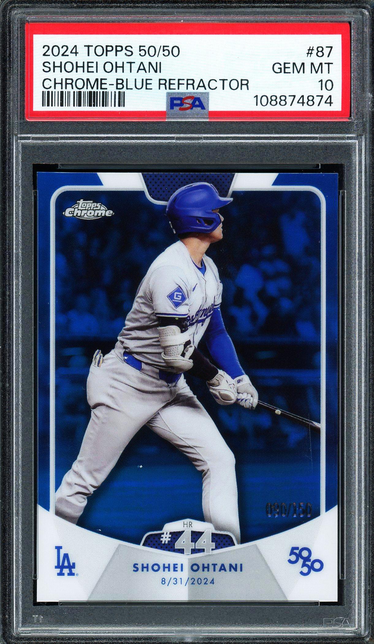 PSA】TOPPS 大谷翔平 Chrome Blue Refractor 大谷翔平 ☆PSA10☆ 2020