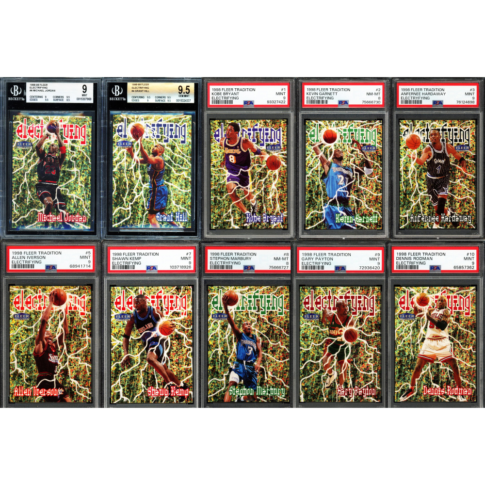 1998/99 Fleer Electrifying Complete 10 Card Set All Graded 8 Or