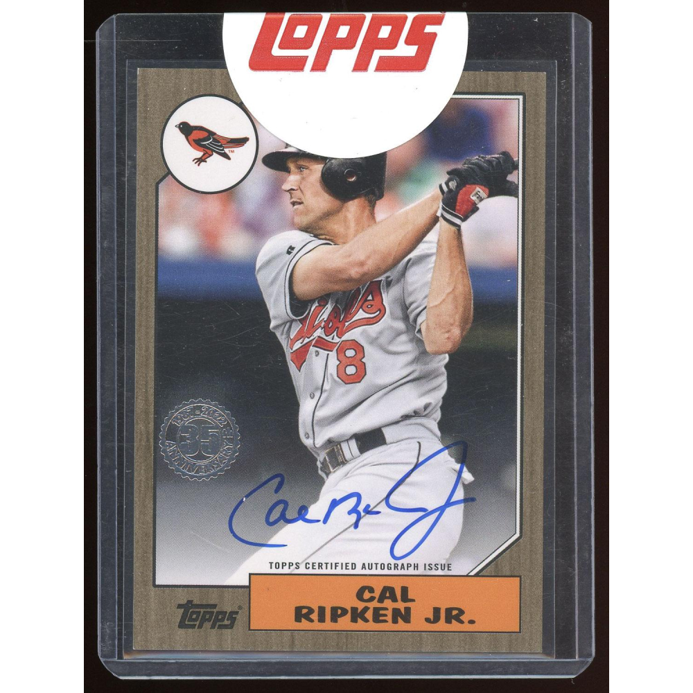 Cal Ripken Jr. 2022 Topps 1987 Topps Style Autograph Card 3