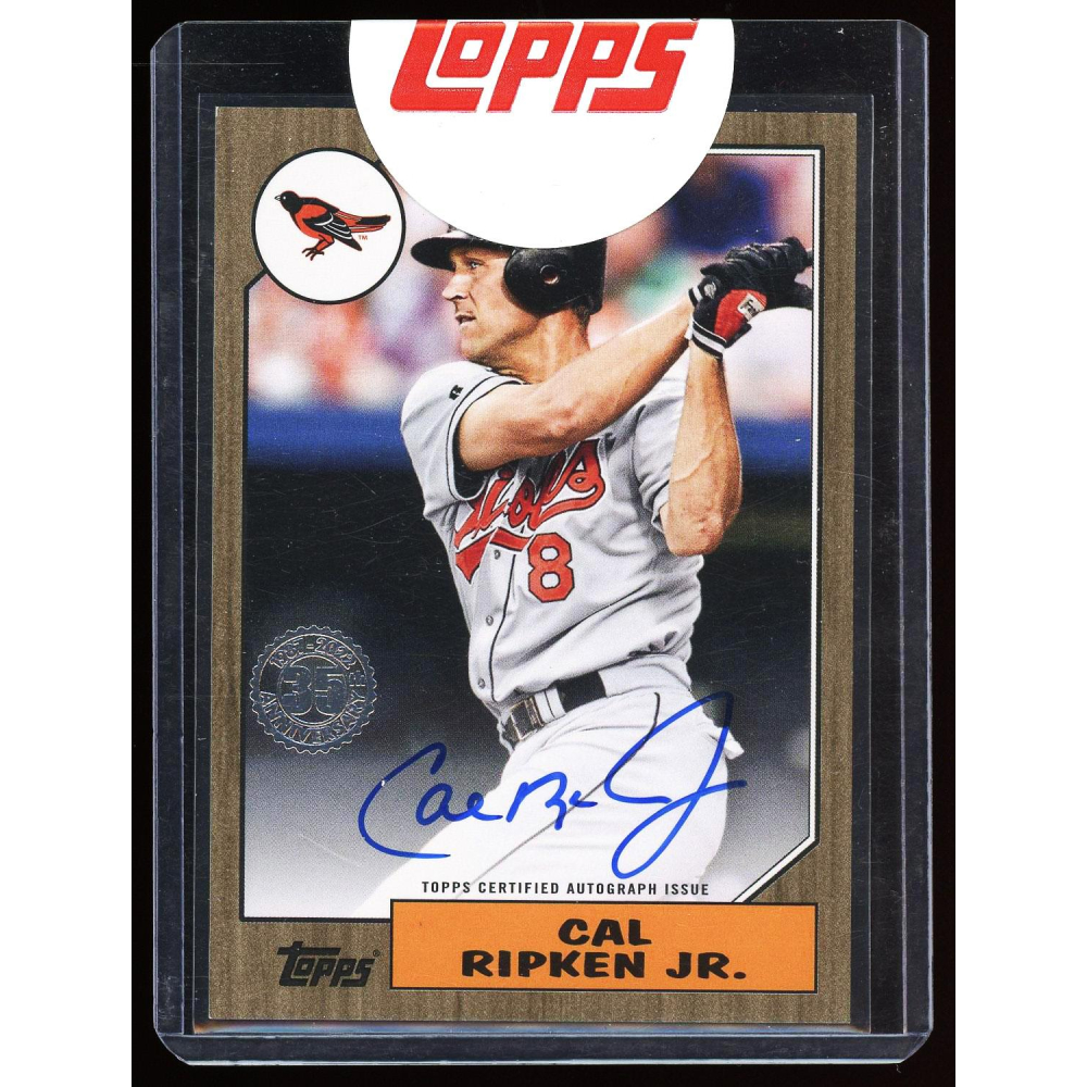Cal Ripken Jr. 2022 Topps 1987 Topps Style Autograph Card 3/25