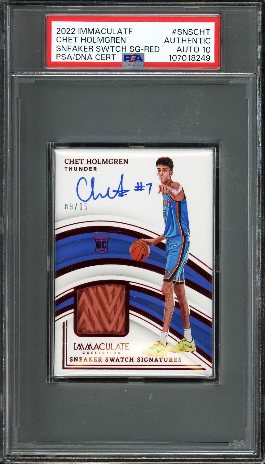 Chet Holmgren 2022 Panini Immaculate Sneaker Switch Signature Red