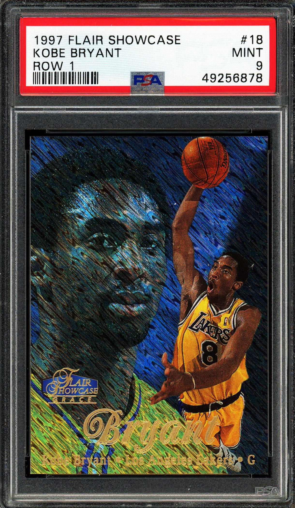 Kobe Bryant 1997 Flair Showcase Row 1 Card #18 PSA 9 | Auction of