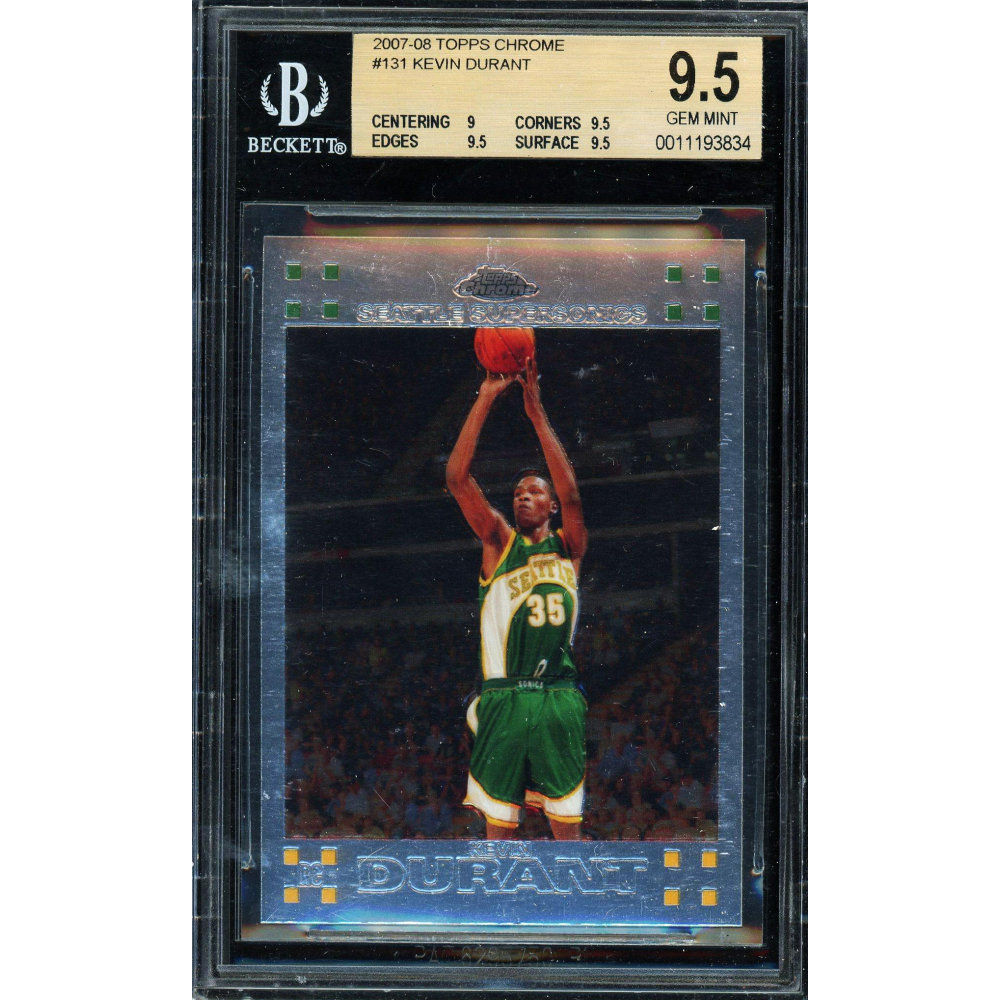 Kevin Durant 2007 Topps Chrome Rookie Card #131 BGS Gem Mint