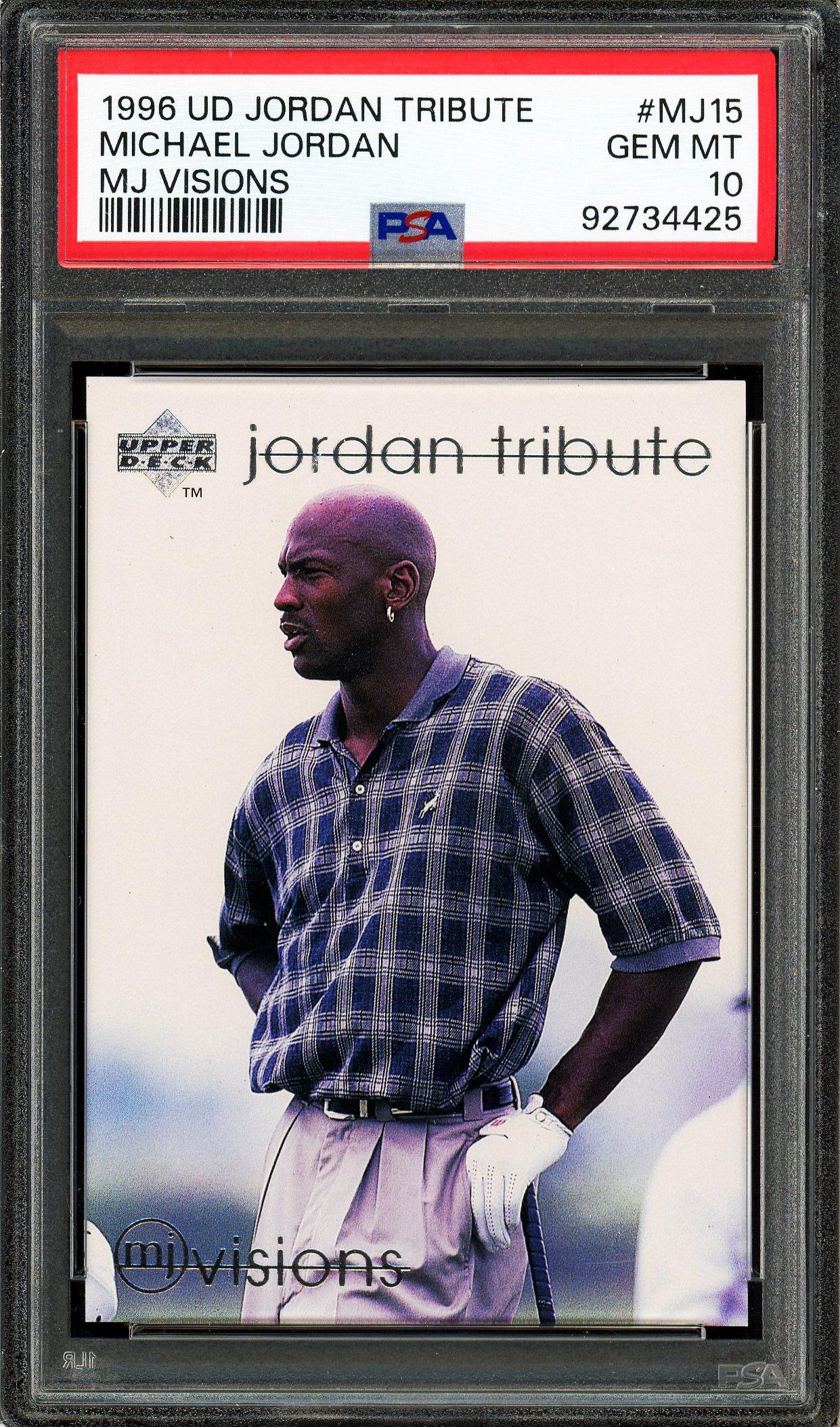 Michael Jordan 1996 UD Jordan Tribute MJ Visions Card PSA Gem Mint