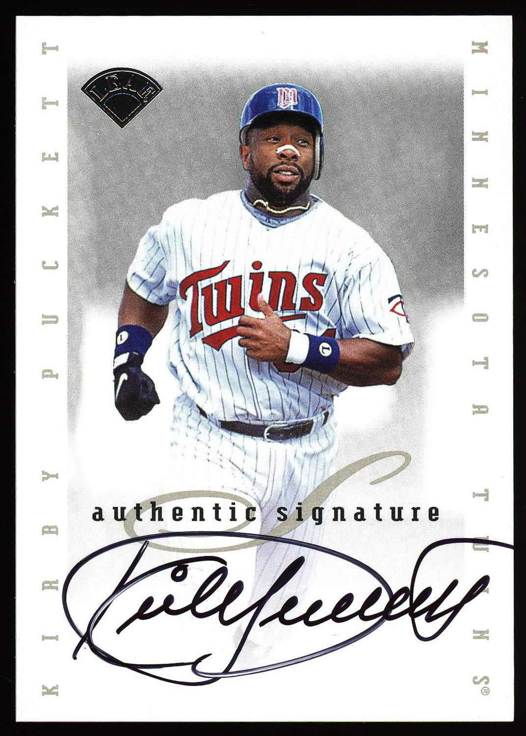 Kirby Puckett 1996 Leaf Signature Extended Short Print Autograph