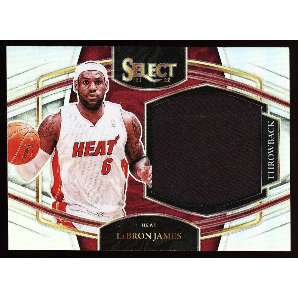 LeBron James 2021 Panini Select Silver Throwback Game Used Patch