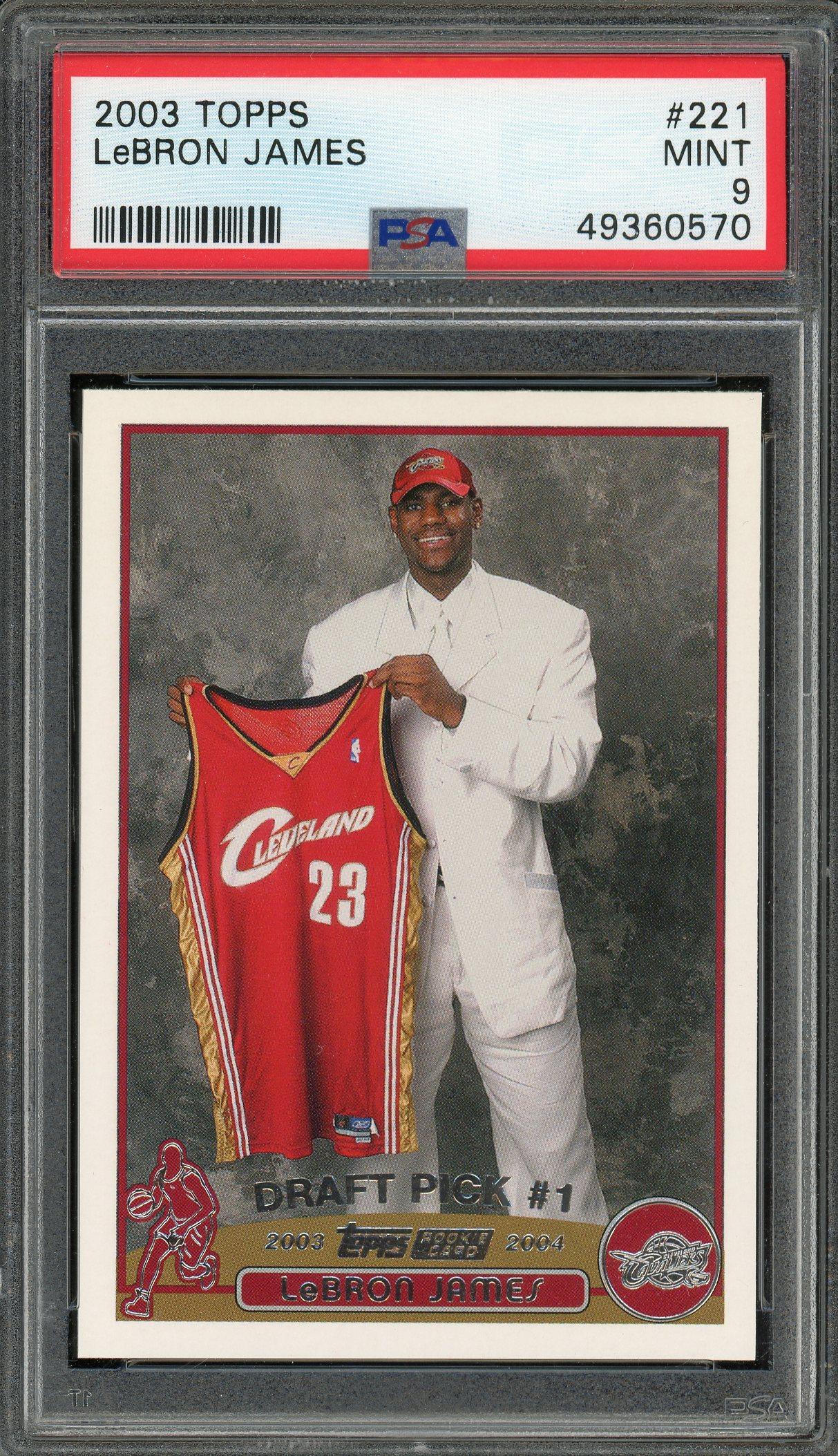 NBAカード レブロンジェームズ 2003トップス ルーキー PSA9 LEBRON JAMES 2003 UPPER DECK TOP PROSPECTS #3 ROOKIE RC PSA