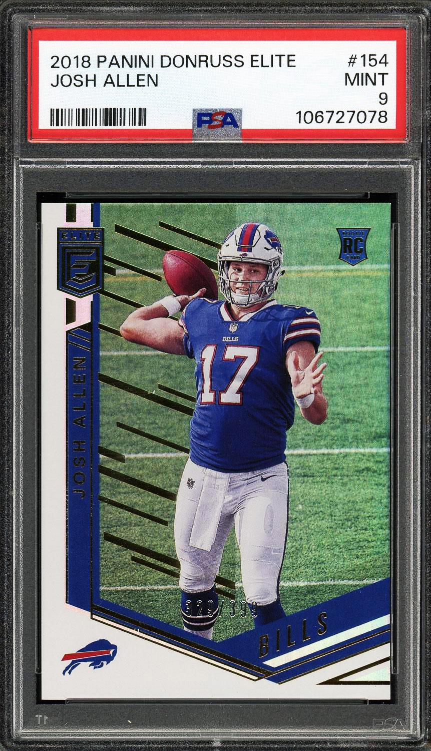 Josh Allen 2018 Panini Donruss Elite Rookie Card #154 PSA 9 | Auction ...
