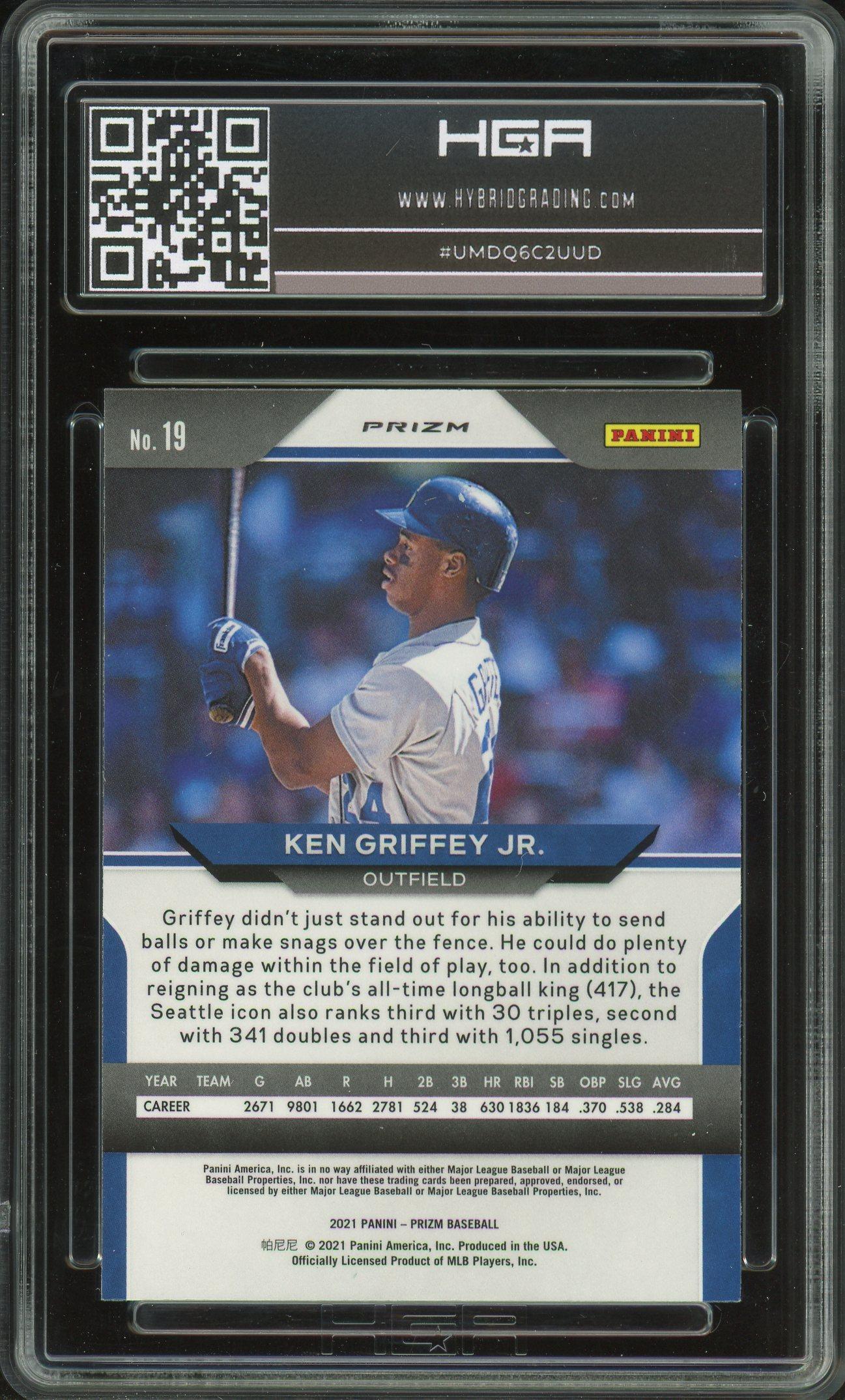 Ken Griffey Jr. 2021 Panini Prizm Green Card #19 HGA 9.5 | Auction