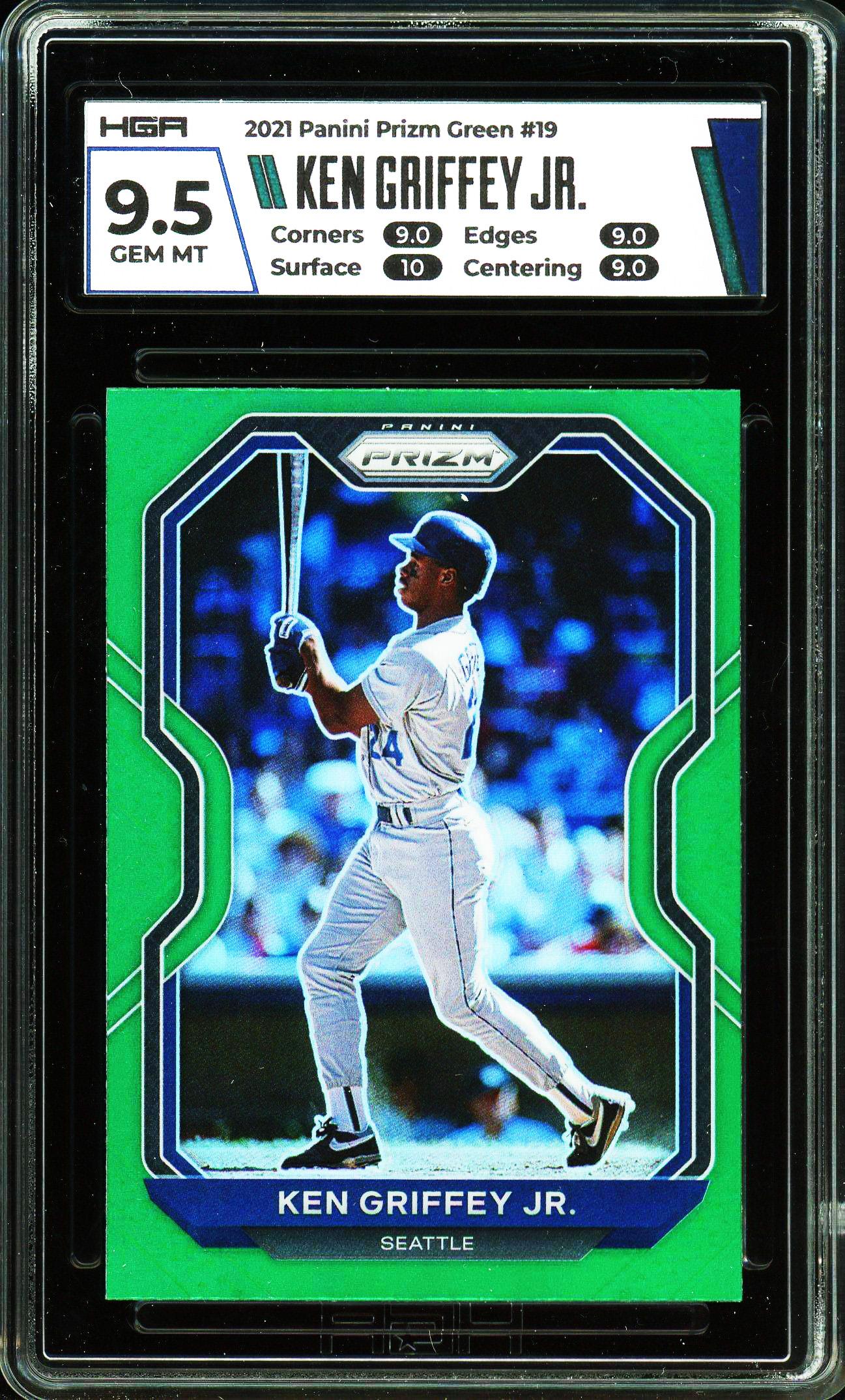 Ken Griffey Jr. 2021 Panini Prizm Green Card #19 HGA 9.5 | Auction
