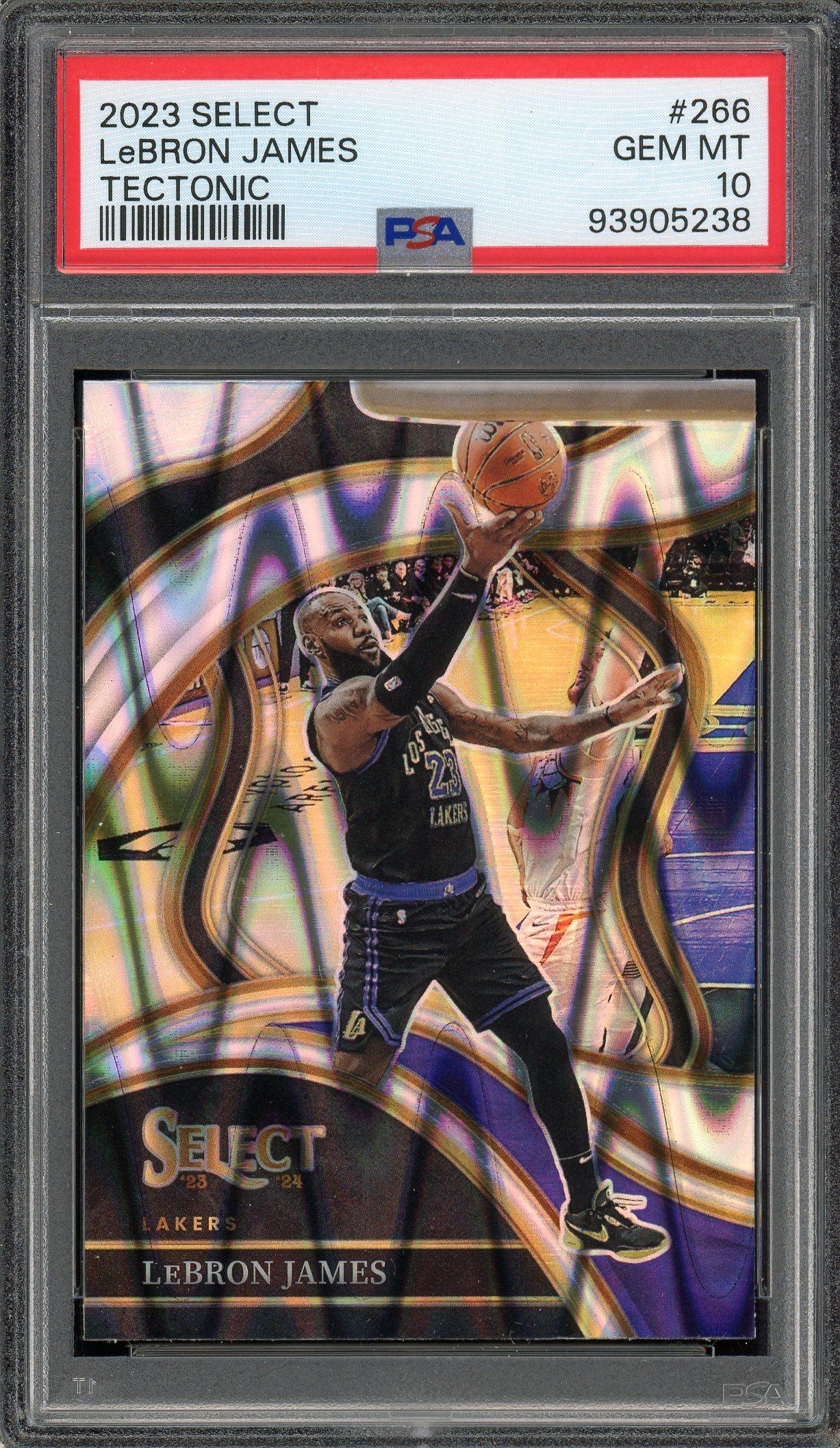 LeBron James 2023 Panini Select Tectonic Card #266 PSA Gem LeBron James 2023 Panini Select Tectonic Card #266 PSA Gem