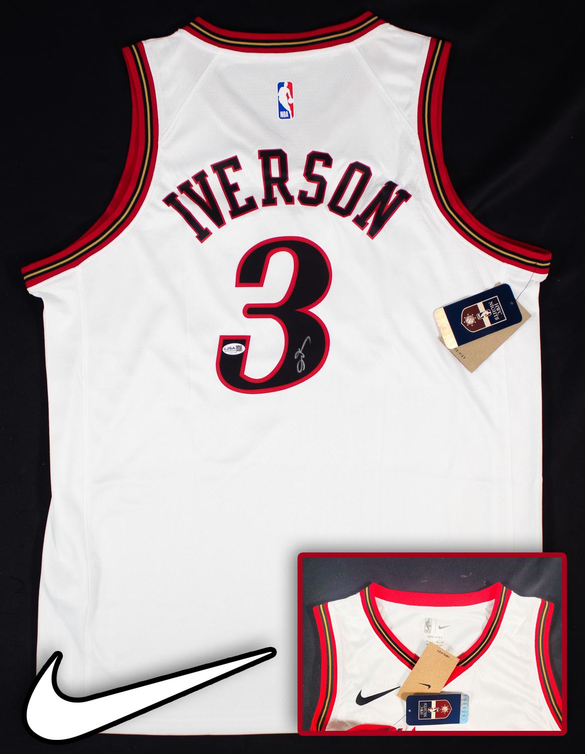 Allen Iverson Signed Philadelphia 76ers Nike Dri-Fit NBA