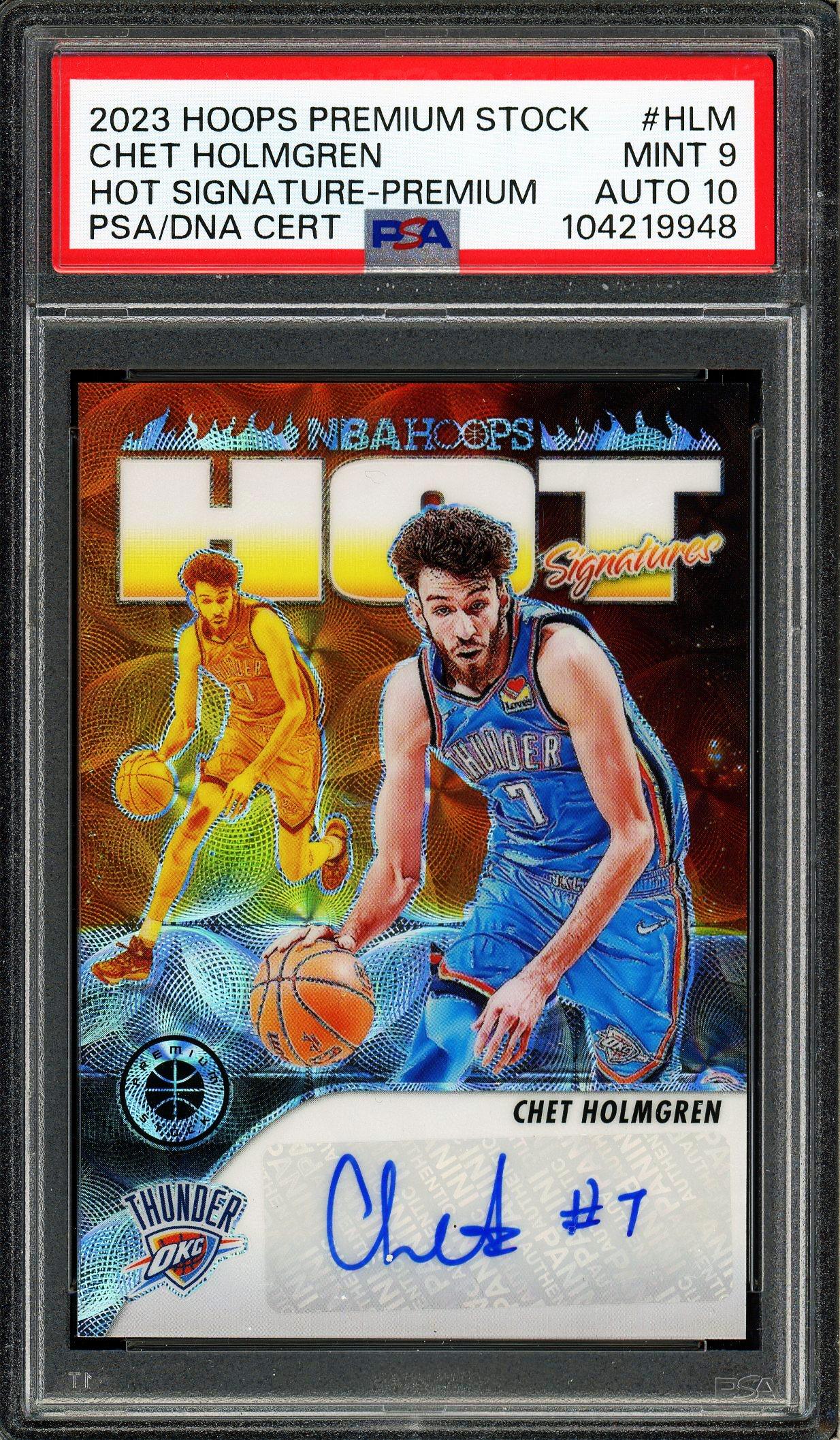 Chet Holmgren 2023 Panini Hoops Premium Stock Hot Signature